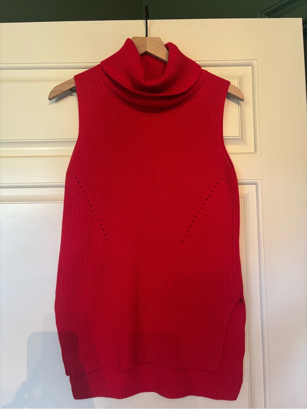 French connection Red Sleeveless Turtleneck